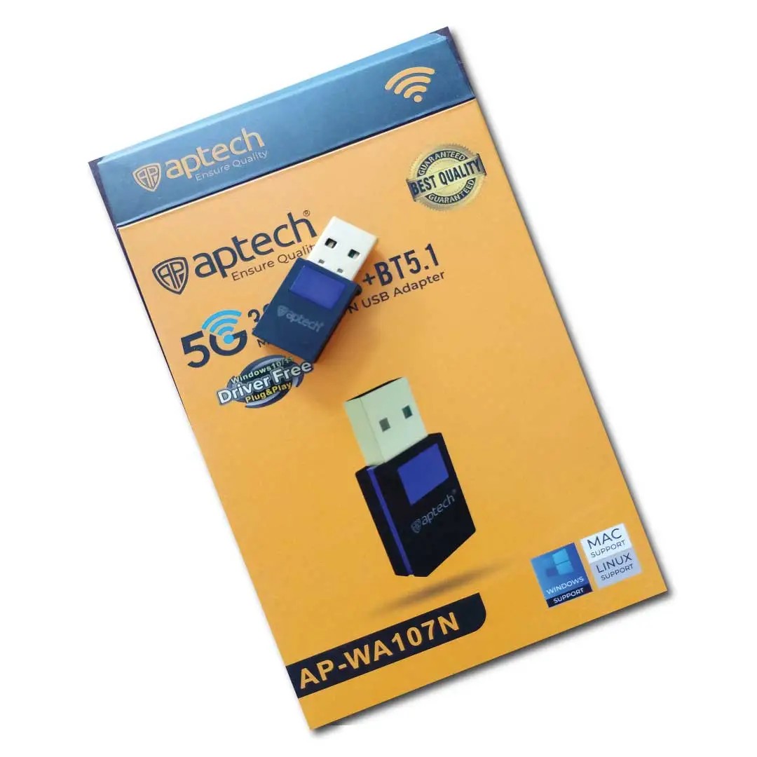Aptech AP-WA107N WiFi+BT 5.1 USB Adapter
