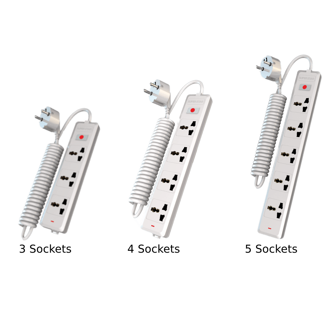 Super Star Smart Multiplug 3 Socket 2 pin 11 feet